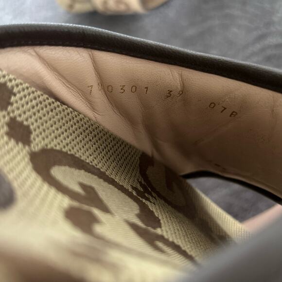 Gucci Supreme Jumbo GG Monogram Platform Slide Sandal Camel Canvas Maxi Size 39 - Picture 13 of 16